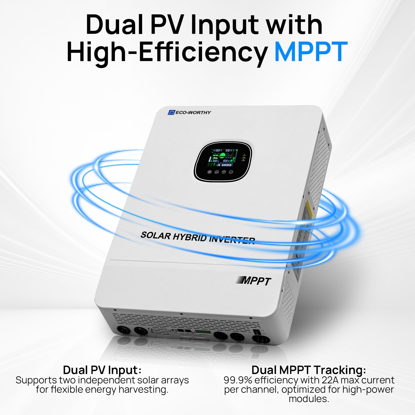 ECO-WORTHY 10KW Off-grid Inverter 48V 120V/240V Split Phase All-In-One Inverter